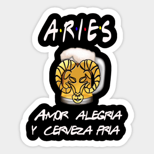 Aries Friends Sticker